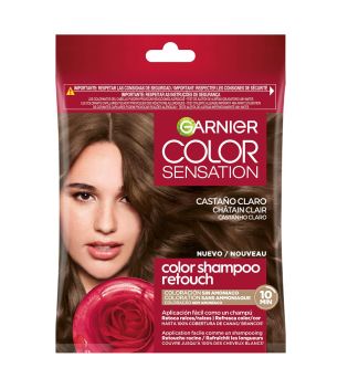 Garnier - Coloration semi-permanente sans ammoniaque Color Shampoo Retouch Color Sensation - 5.0 : Châtain clair