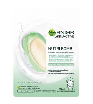 Garnier - Masque visage nourrissant et réparateur Nutri Bomb - Lait d'amande