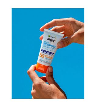 Garnier - Crème solaire pour le visage Delial Sensitive Advanced - SPF 50+