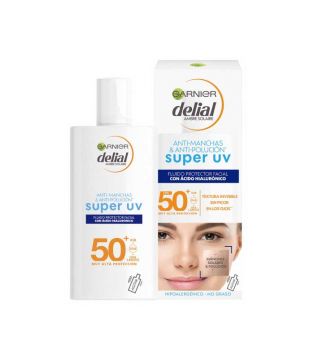 Garnier - Crème solaire pour le visage Delial Sensitive Advanced SPF + 50 à l'acide hyaluronique