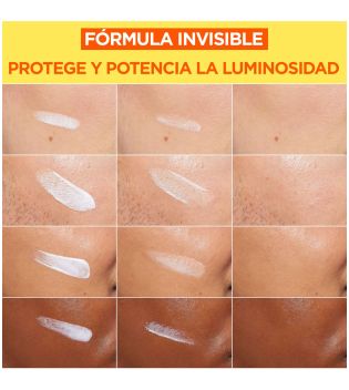 Garnier - *Skin Active*  - Fluide quotidien anti-taches et anti-UV à la Vitamine C SPF50+ - Invisible
