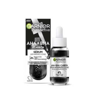 Garnier - *Skin Active* - Sérum anti-imperfections au Niacinamide, AHA, BHA et Charbon
