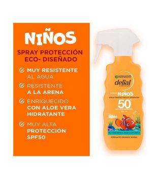 Garnier - Spray protecteur éco-conçu pour enfants Delial SPF50+ 270ml