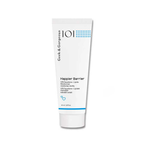 Geek & Gorgeous - Crème nourrissante et hydratante 10% squalène + lipides Happier Barrier - Peaux normales, mixtes et grasses