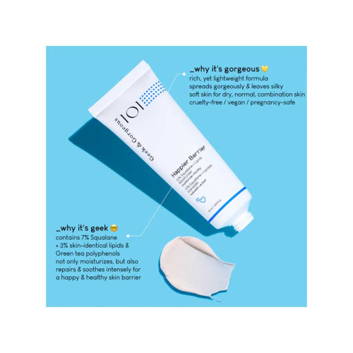 Geek & Gorgeous - Crème nourrissante et hydratante 10% squalène + lipides Happier Barrier - Peaux normales, mixtes et grasses