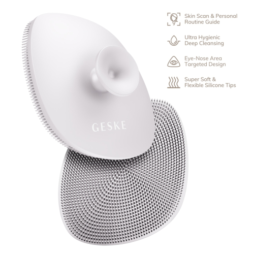 GESKE - Brosse nettoyante visage 4 en 1 - Blanc