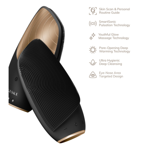 GESKE - Brosse Nettoyante et Massante pour le Visage Sonic Thermo 6 en 1 - Or Noir
