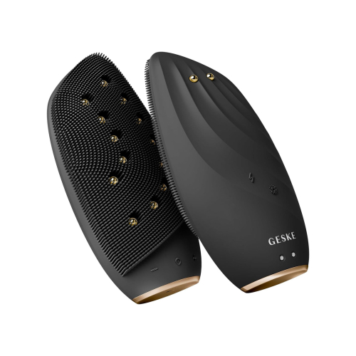 GESKE - Brosse Nettoyante et Massante pour le Visage Sonic Thermo Face-Lifter 8 en 1 - Or Noir