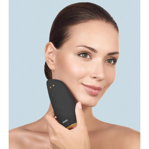 GESKE - Brosse Nettoyante et Massante pour le Visage Sonic Thermo Face-Lifter 8 en 1 - Or Noir