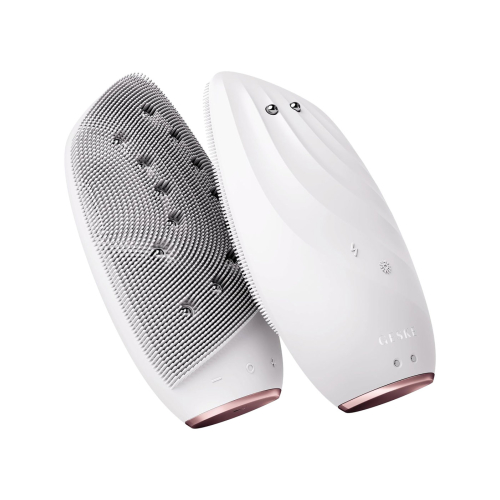 GESKE - Brosse nettoyante et massante pour le visage Sonic Thermo Face-Lifter  8 en 1 - Or rose blanc