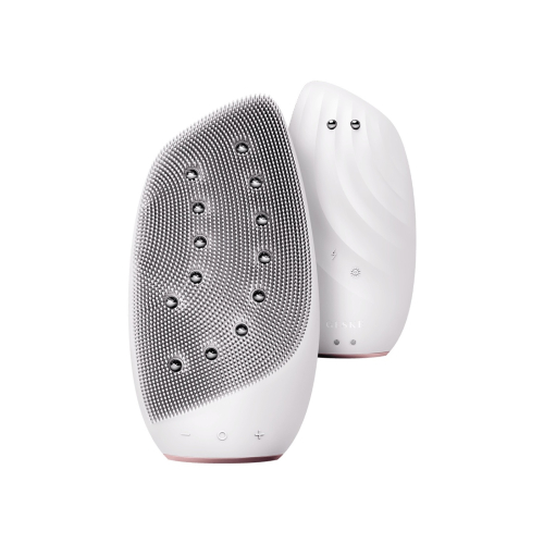 GESKE - Brosse nettoyante et massante pour le visage Sonic Thermo Face-Lifter  8 en 1 - Or rose blanc