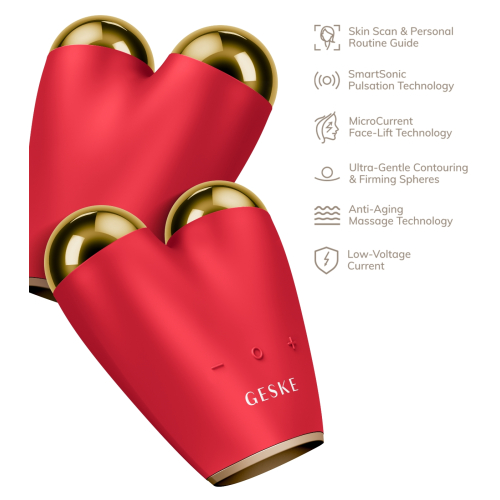 GESKE - *I love myself* - Appareil de massage Microcurrent Face-Lifter 6 In 1 - Red