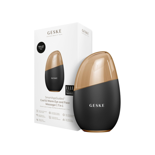 GESKE - Appareil de massage 7 en 1 pour les yeux et le visage Cool & Warm - Black Gold