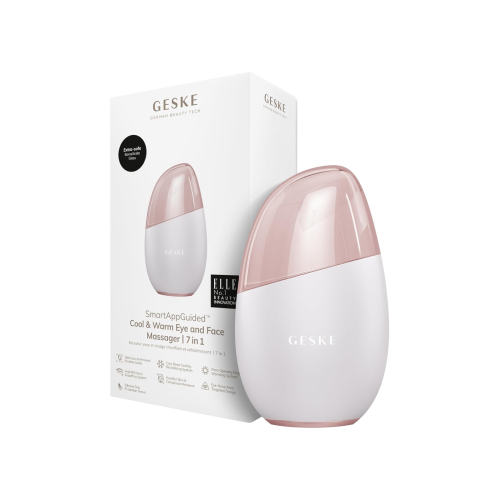 GESKE - Appareil de massage 7 en 1 pour les yeux et le visage Cool & Warm - White Rose Gold
