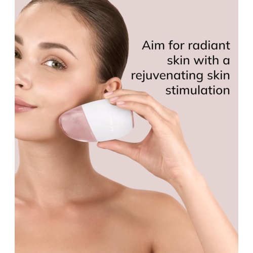 GESKE - Appareil de massage 7 en 1 pour les yeux et le visage Cool & Warm - White Rose Gold