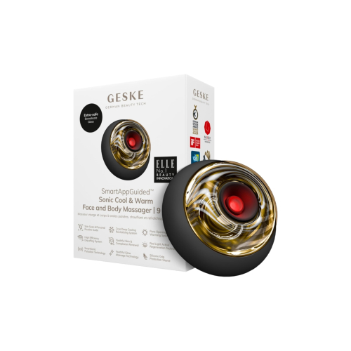 GESKE - Appareil de massage visage et corps 9 en 1 Sonic Warm & Cool - Black Gold
