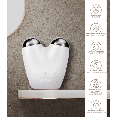 GESKE - Masseur Microcurrent Face-Lifter 6 In 1 - Blanc