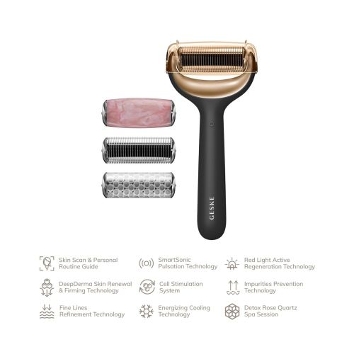 GESKE - Rouleau Microneedle Visage et Corps 9 en 1 - Or Noir