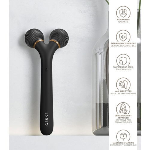 GESKE - Rouleau Facial Sonique 4 en 1 - Or Noir