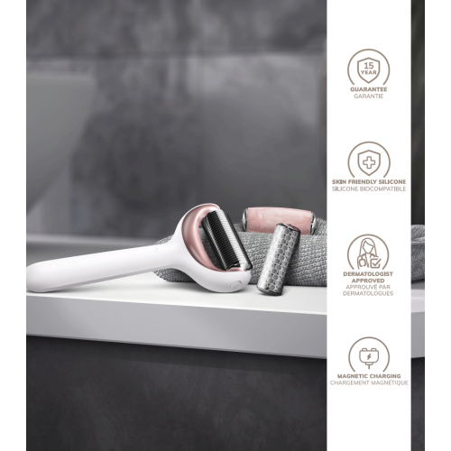 GESKE - Rouleau Microneedle Visage et Corps 9 en 1 - Or Rose Blanc