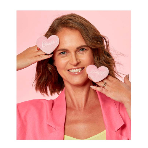 GLOV - *Barbie* - Ensemble de disques démaquillants réutilisables Heart shaped