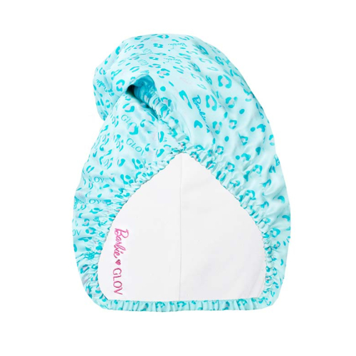 GLOV - *Barbie* - Serviette turban en satin et tissu - Blue Panther