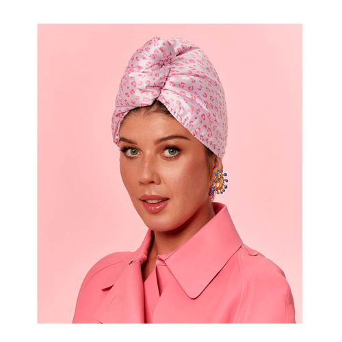 GLOV - *Barbie* - Serviette turban en satin et tissu - Blue Panther