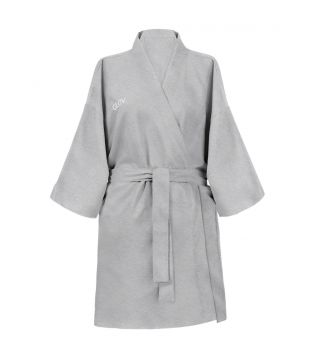 GLOV - Peignoir Ultra Absorbant Kimono Style - Gris