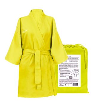 GLOV - Peignoir en éponge ultra absorbant Kimono Style - Citron vert