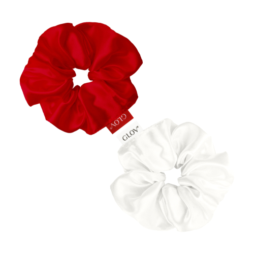 GLOV - Pack de 2 chouchous Satin Scrunchies taille M