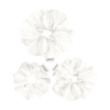 GLOV - Pack de 3 chouchous Satin Scrunchies tailles S/M/L - Blanc