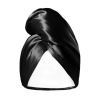 GLOV - Serviette Turban Double Face en Satin - Noir