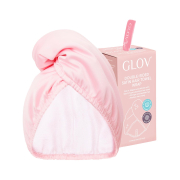 GLOV - Serviette turban en satin et tissu - Rose
