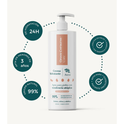 Green Cornerss - Crème hydratante pour le corps à l'avoine - Peau atopique