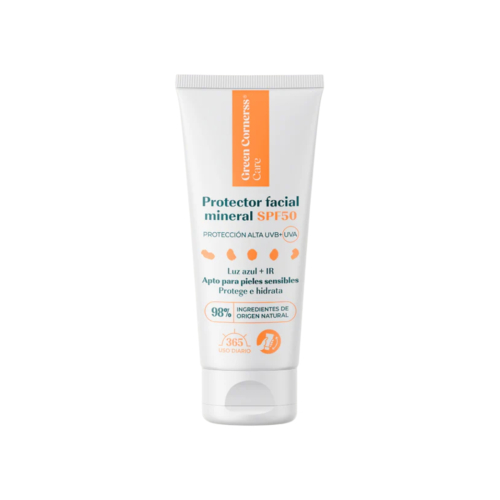 Green Cornerss - Crème solaire minérale teintée SPF 50 - Peaux sensibles