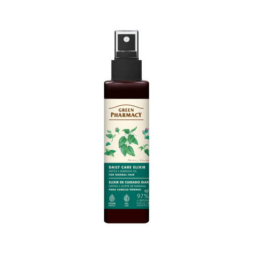 Green Pharmacy - Elixir Capillaire pour Cheveux Normaux - Huile d'Ortie + Bardane