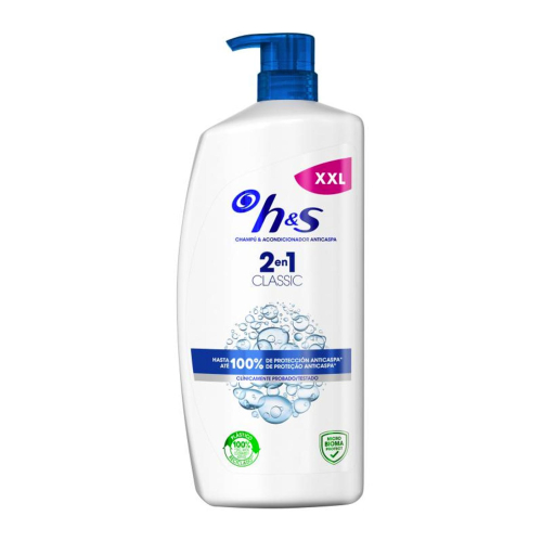 H&S - Shampoing et revitalisant antipelliculaire 2en1 Classic 1000ml