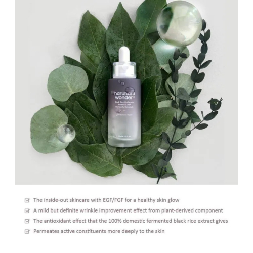 Haruharu Wonder - Ampoule visage Black Rice Hyaluronic Botanical 2GF