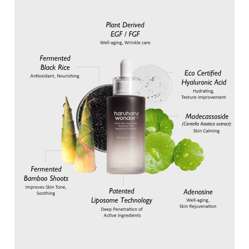 Haruharu Wonder - Ampoule visage Black Rice Hyaluronic Botanical 2GF