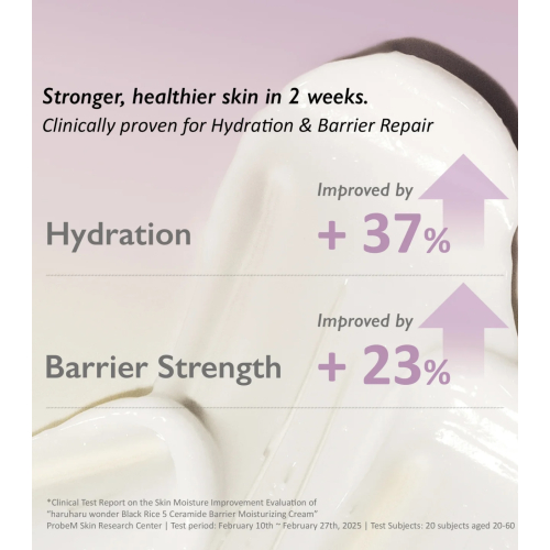 Haruharu Wonder - Crème hydratante pour le visage Black Rice 5 Ceramide Barrier