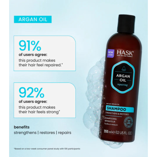Hask - Shampooing réparateur - Argan Oil 355ml