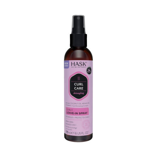 Hask - Spray sans rinçage 5 en 1 Curl Care - Huile de coco, huile d'argan et vitamine E