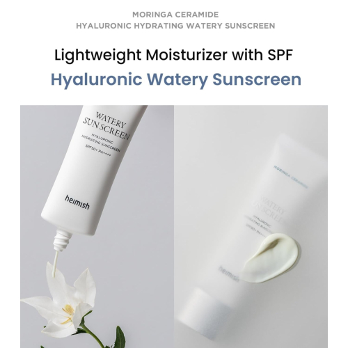 Heimish - *Moringa Ceramide* - Crème solaire visage Watery Sunscreen SPF50+ PA++++