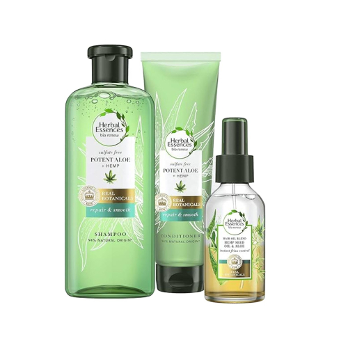 Herbal Essences - *Bio Renew* - Pack réparateur & adoucissant - Shampoing + Après-shampooing + Spray anti-frisottis