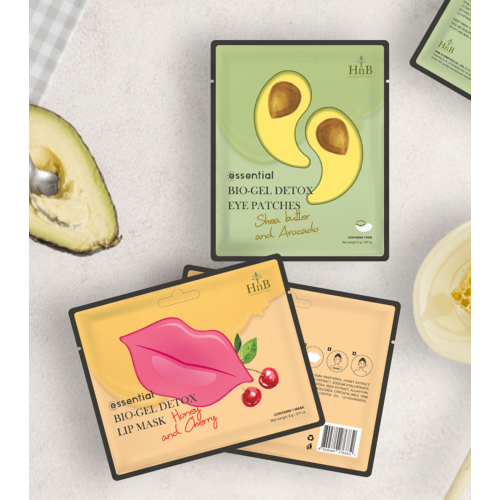 HNB - Patchs Bio-Gel Détox Contour des Yeux - Avocat et Beurre de Karité