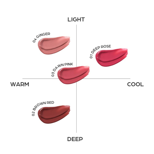 House of HUR - Rouge à lèvres teinté Glowy Ampoule Tint - 01: Deep Rose