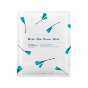 Hyggee - Masque facial en cellulose à l'aloe vera et à l'allantoïne Relief Blue Flower