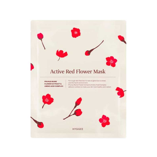 Hyggee - Masque visage en cellulose à l'extrait de prune Active Red Flower