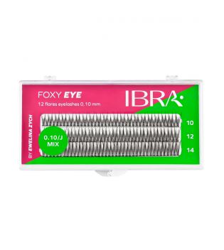 Ibra - Faux cils individuels Foxy Eye 0.10 J  - Taille mixte