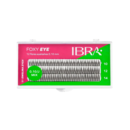 Ibra - Faux cils individuels Foxy Eye 0.10 J  - Taille mixte